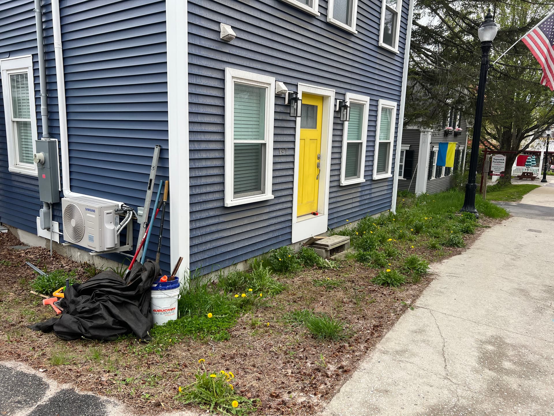 Gallery photos for Downtown Bridgton Entry Gets Granite Steps, Pavers, and Fresh Plantings: Image #1