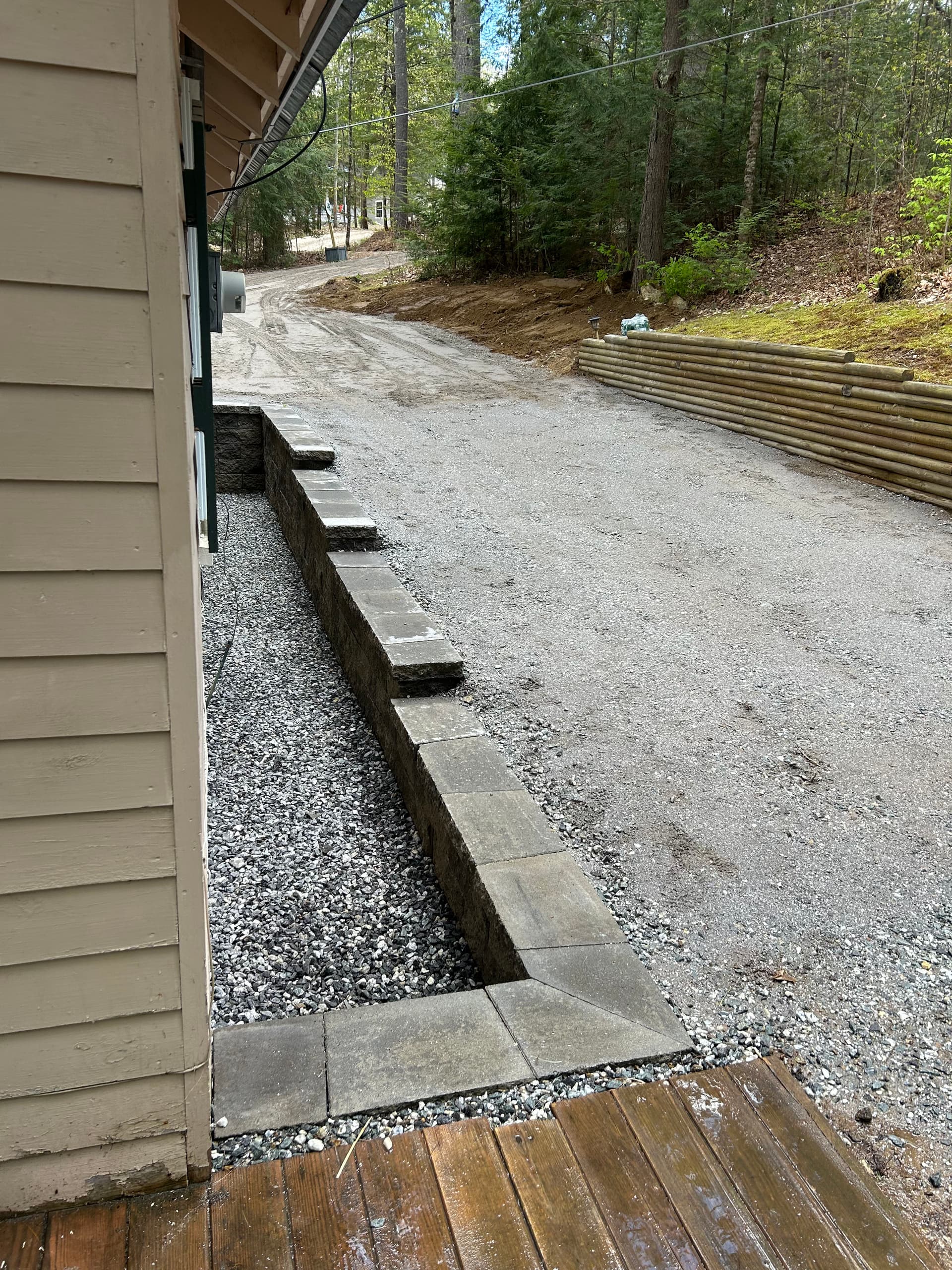 Retaining Wall and Drainage Done Right in Norway, ME