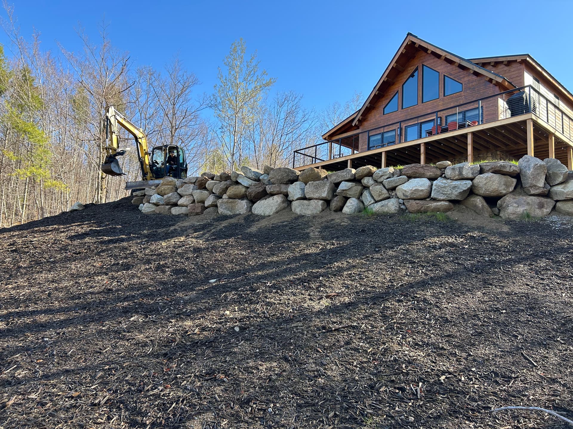 Tearing Out a Failing Boulder Wall in North Conway image