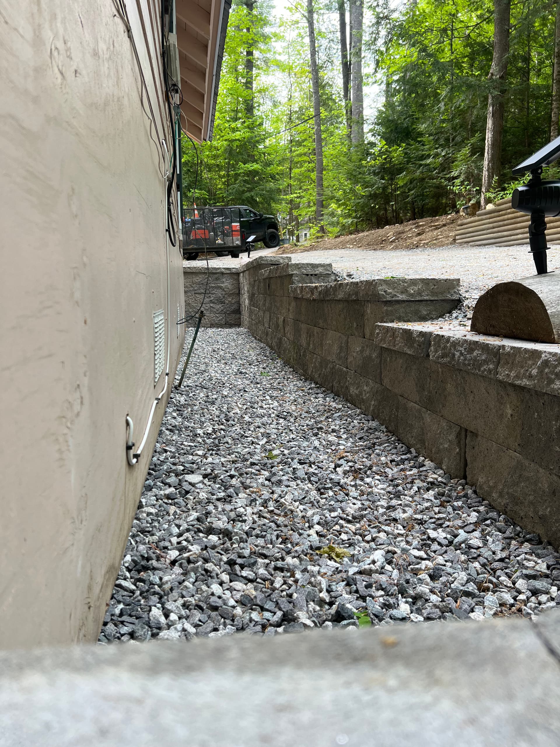 Retaining Wall and Drainage Done Right in Norway, ME