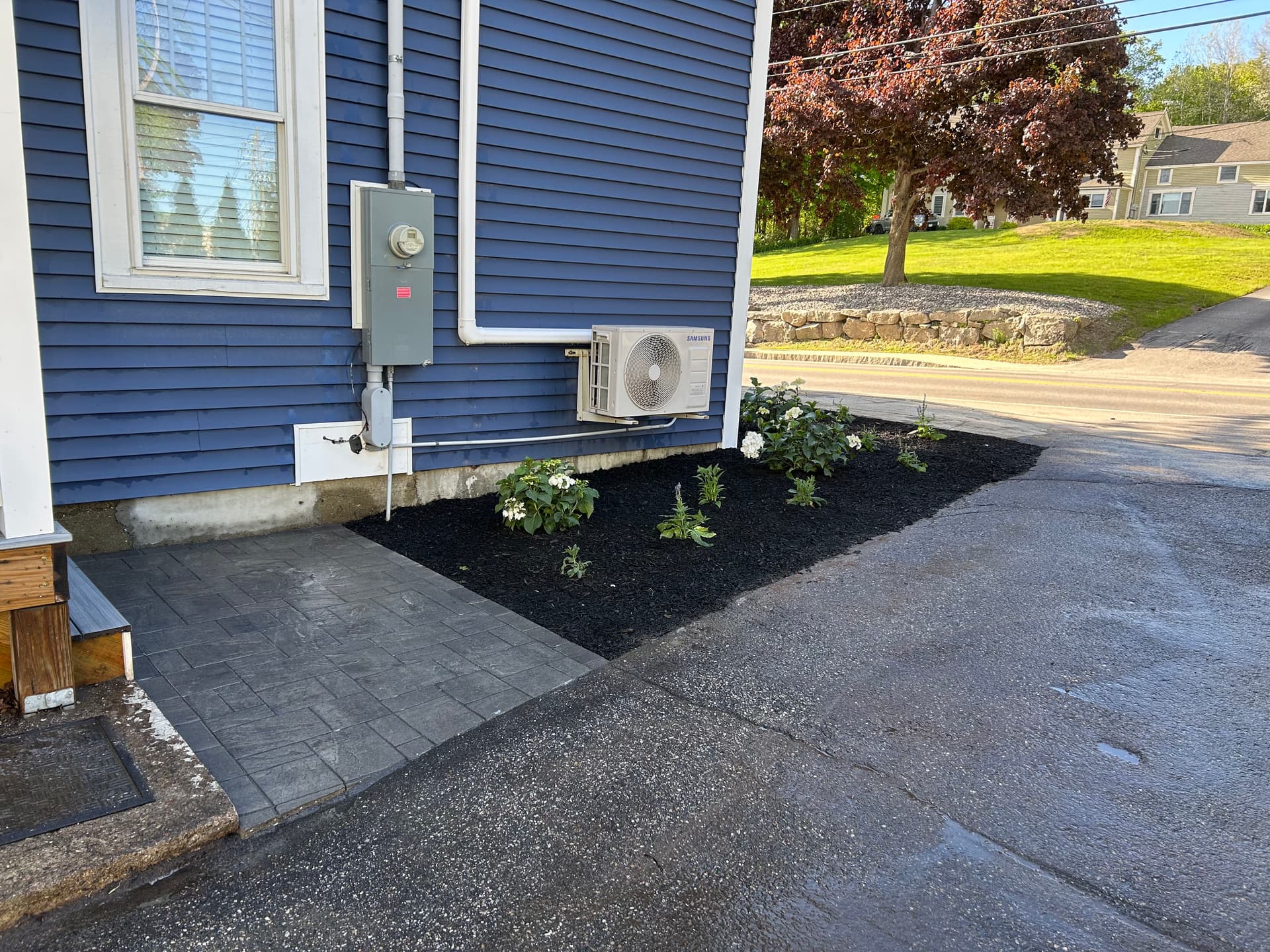 Gallery photos for Downtown Bridgton Entry Gets Granite Steps, Pavers, and Fresh Plantings: Image #2